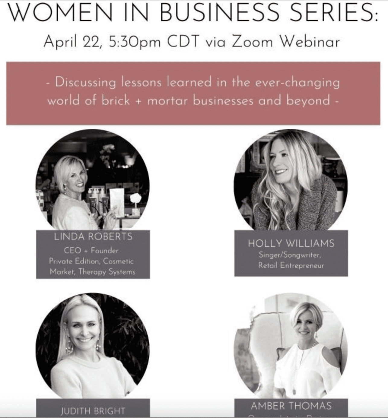 Women in Business Webinar
